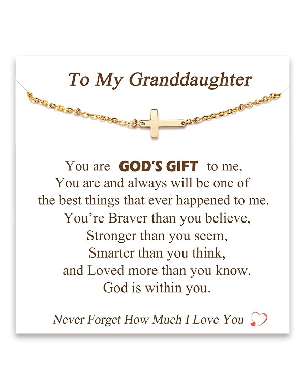 Tarsus Granddaughter Gifts from Grandma to My Granddaughter Gifts Christian Gifts for Women Cross Bracelet Christmas Birthday Gifts by Tarsus - Used condition - US$6.54