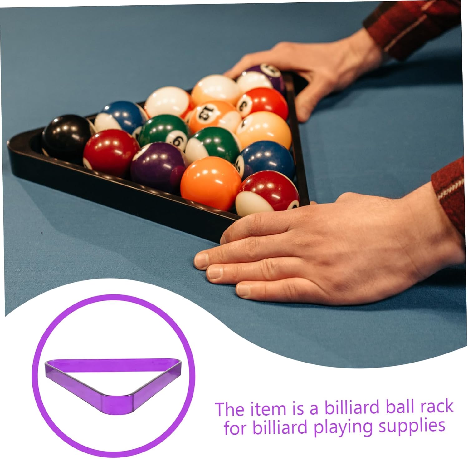 Triangle Billiard Rack Retro Style Pool Balls Holder Mini Table Billiards Accessory Durable Material for Amateurs Pros Essential Game Tool