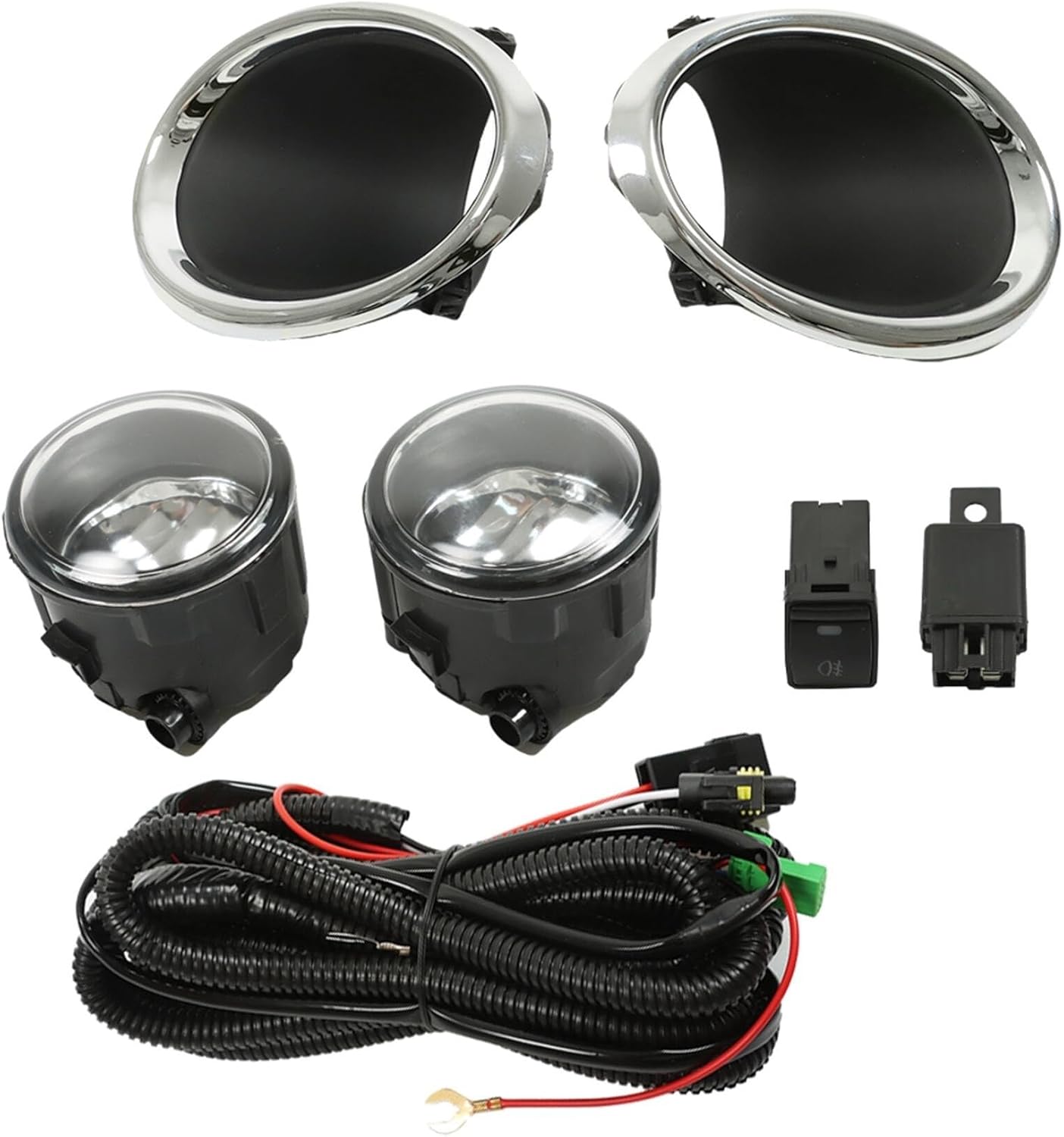 Silscvtt 1 Pair Left and Right Side Front Bumper Fog Lights Replacement for Nissan Rogue Sport 2017 2018 LF-RGE17SPCOEM-HZ