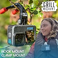 Vista 7 de Pro Standard Grill Mount 3. 0 - The Best Mouth Mount Compatible with GoPro Cameras (Black/red)
