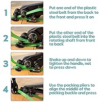 Vista 5 de MYFAMIREA Kit de herramientas de embalaje manual para tensor de flejado de polietileno resistente mejorado para correa de poliproplyn de poliéster
