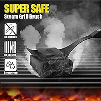 Vista 4 de GRILLART Cepillo para parrilla sin cerdas, almohadilla de limpieza para barbacoa reemplazable (sin mango), almohadilla/cabezal de limpieza