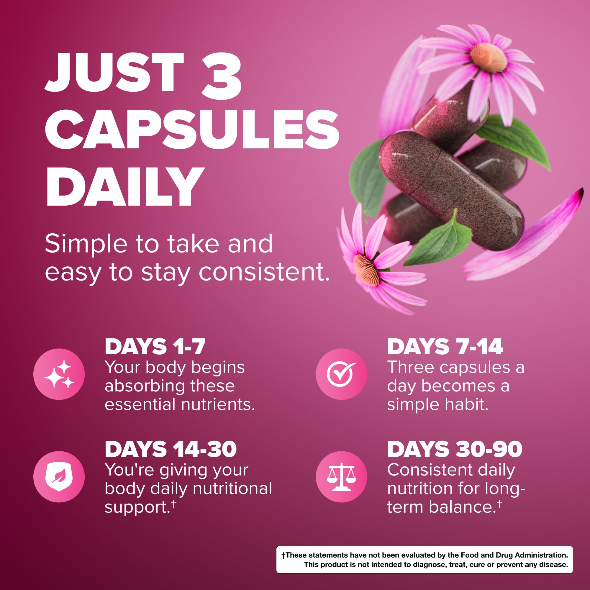 Rosabella Elderberry, Zinc & Vitamin D3 Capsules – Elderberry Supplement with Echinacea, Vitamin C & Zinc, Immune Support Supplement for Daily Wellness, Vegan Capsules – 90 Count (Pack of 1) — Amazon image 7