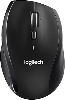 Logitech M705 Wireless Marathon Mouse for PC - Long 3 Year Battery Life, Ergonomic Shape with Hyper-Fast Scrolling and USB Unifying Receiver for Computer and Laptop - Black (Renewed)