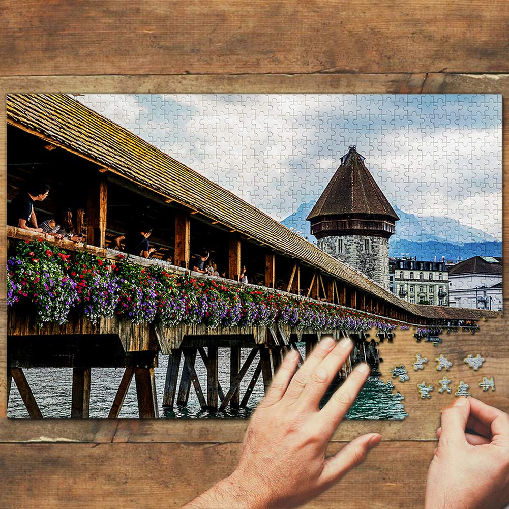 Puzzle 1000 pezzi per adulti e ragazzi 12+,Notte Montagne Innevate