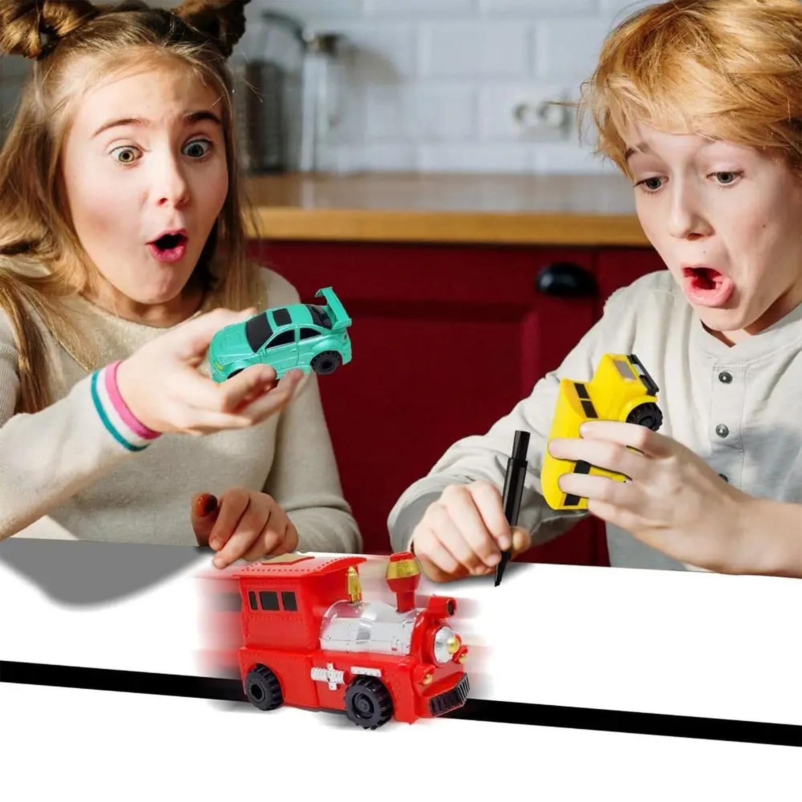 Acouto Coche Inductivo Con Lápiz – Camión De Juguete Que Sigue Líneas Dibujadas, Vehículo Educativo STEM Para Niños, Divertido Y Automático