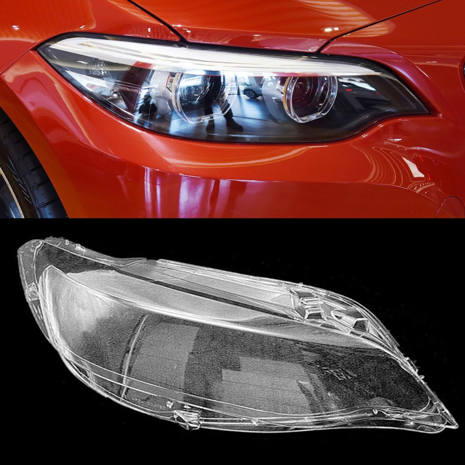 Transparent Automotive Headlight Covers Shell,Car Headlight Lens Cover Shell,Auto Headlamp Shell,for 2 Series F22 2014-2020,Right