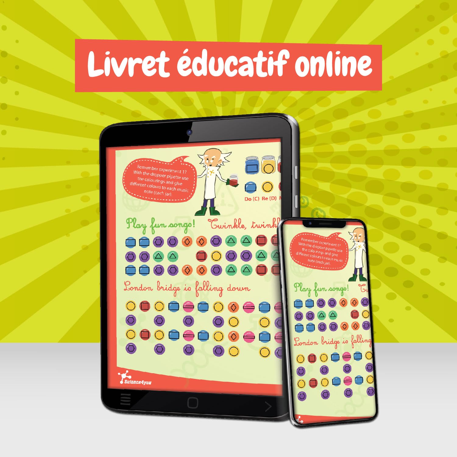Science4you Mon Premier Kit Scientifique pour Enfants +4 Ans - 26 Expériences, Bulles de Savon, Apprendre Couleurs