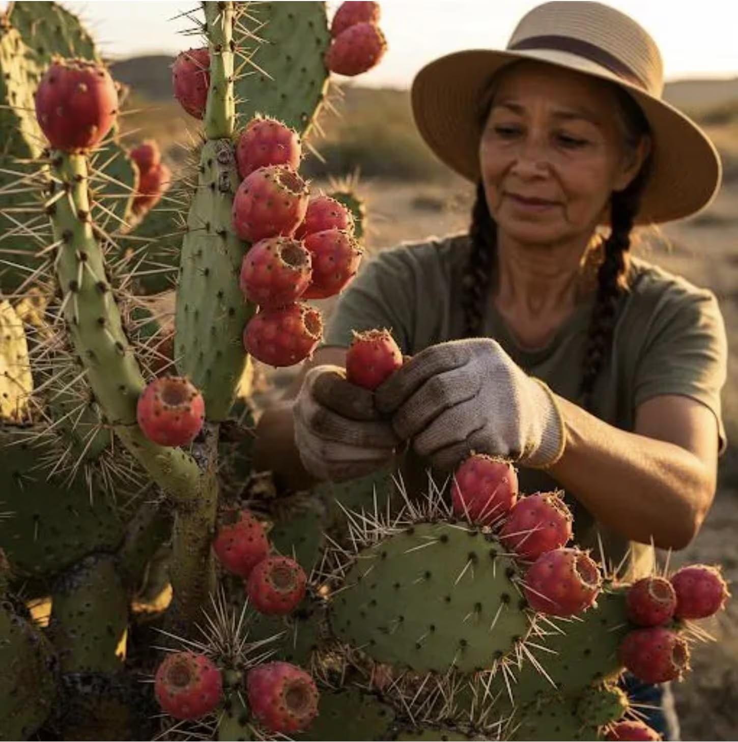 Engelmann's Prickly Pear Cactus (Opuntia engelmannii) - Live Plant Cutting - Roots Easily - Sweet Red Edible Fruit