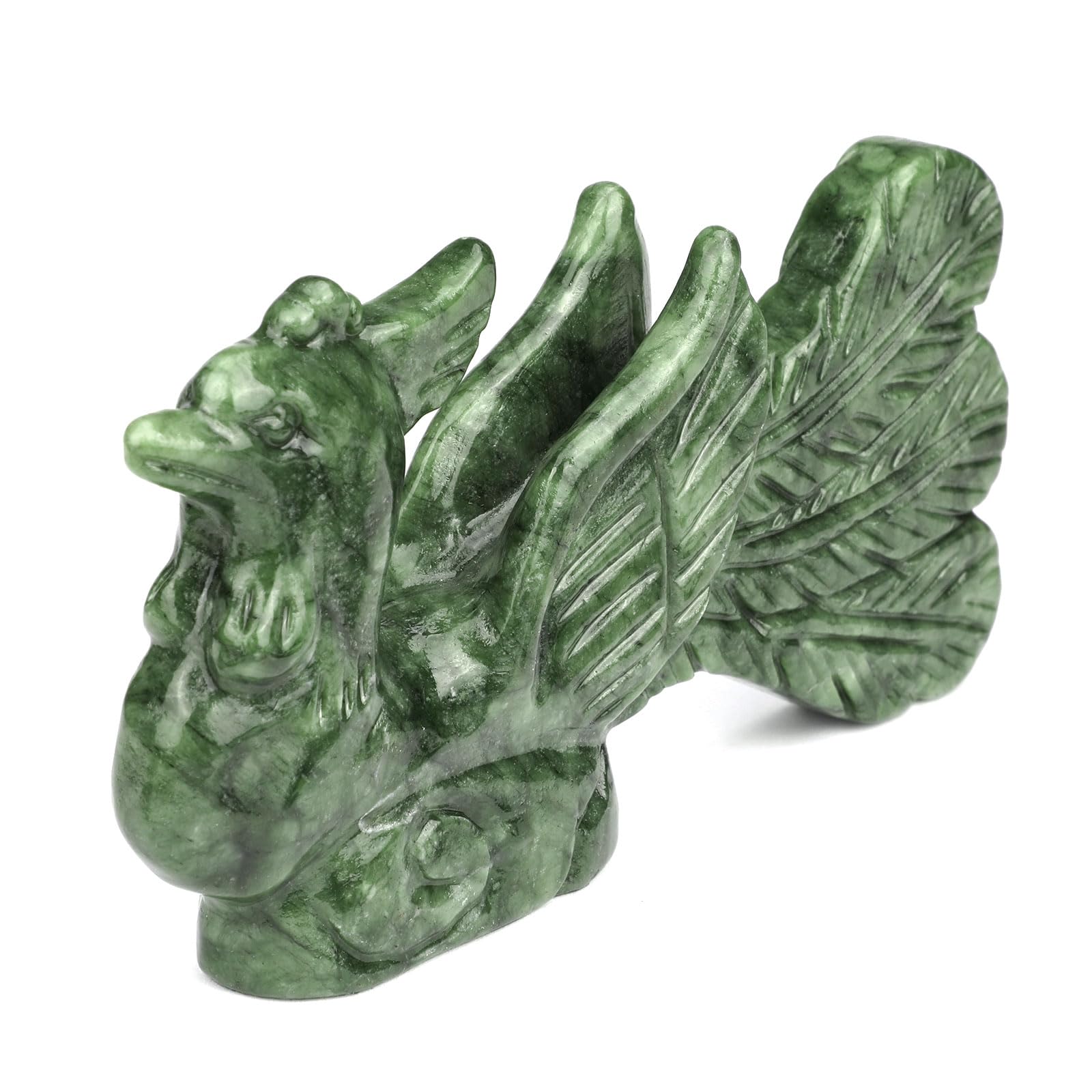 Amazon.com: gemshan Handmade Jade Phoenix Statue - Natural Jade