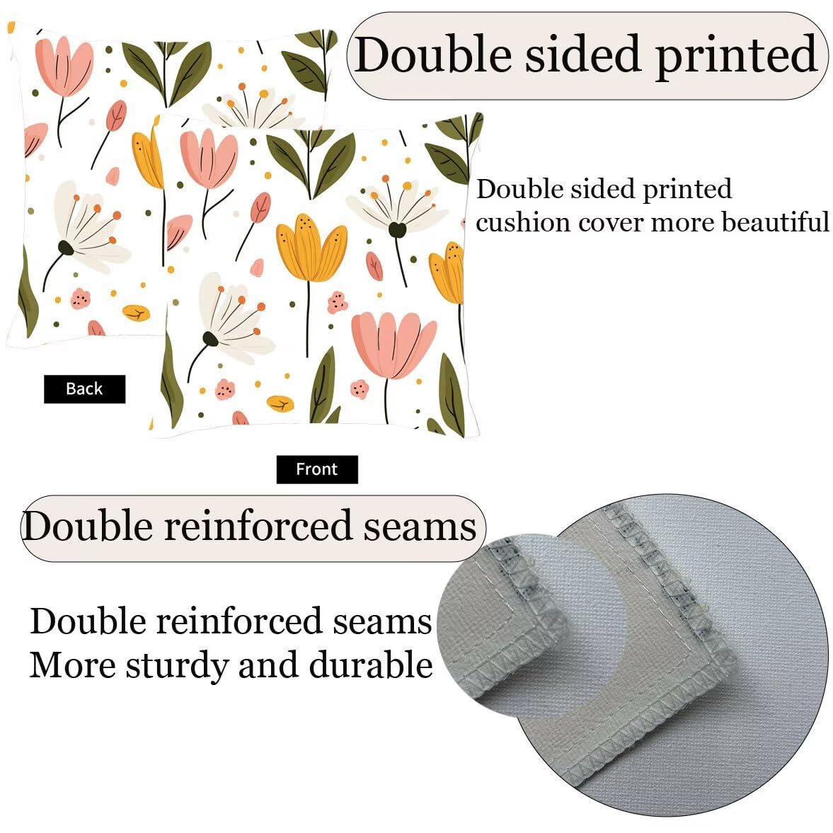 Kissenbezug 55x55 cm Blumen Kissenbezüge Anlage Sofakisse 4er Set Quadrat Kissenbezug Samt Couch Kissen Aesthetic Kopfkissenbezug Reiß Verschluss für Frühling Sommer Gartenmöbel Deko Geschenke b-533