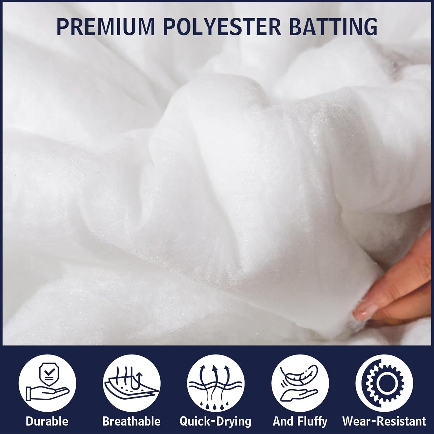 Dacron Polyester Cushions Wrap for Foam Padding, Batting for Upholstery,Quilt Batting by the Roll,200 GSM Upholstery Batting Medium Thick, Upholstery Batting, Cushions & DIY -36 inch * 10 Yards