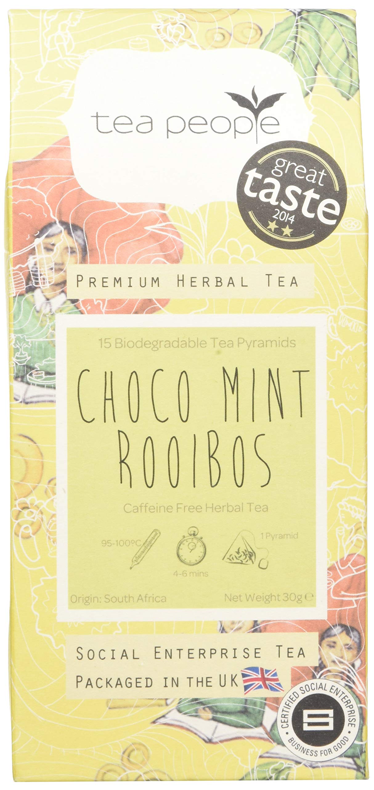 Tea People Choco Mint Rooibos, 15 Tea Pyramids Pack