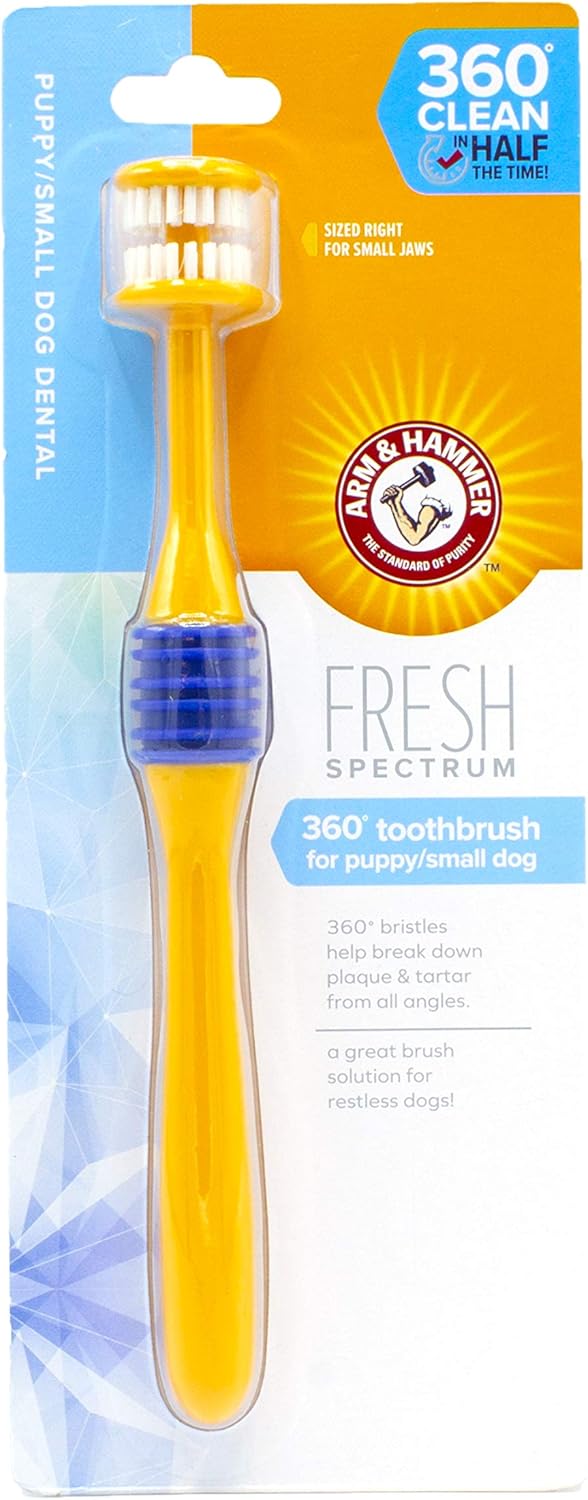 Arm & Hammer for Pets Spectrum 360 Degree Dog Toothbrush for Small Dogs