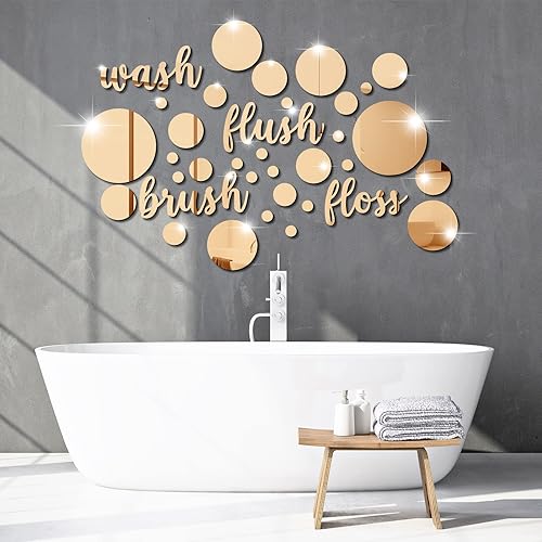 30 pegatinas de pared de lujo 3D espejos redondos pegatinas de pared autoadhesivas DIY acrílico decoración del hogar pegatinas de pared extraíble