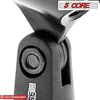 Vista 6 de 5 Core Clips de micrófono para soportes, 4 piezas, soporte universal ajustable con adaptador de tornillo macho de 5/8 pulgadas a 3/8 pulgadas