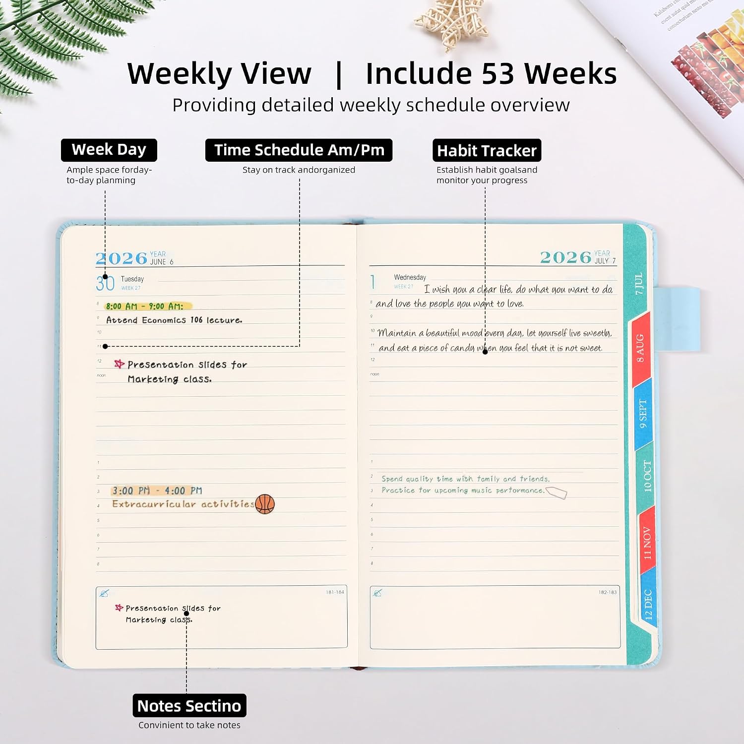 2026 Planner Magnetic Buckle Weekly and Monthly Planner image 4