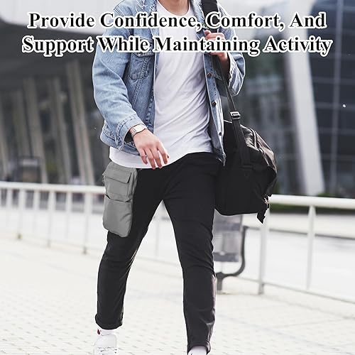 Miniatura 5 de Funda para tubo de nefrostomía y bolsa de drenaje con correa ajustable para la cintura y cubierta de tubo de catéter para nefrostomía (gris)