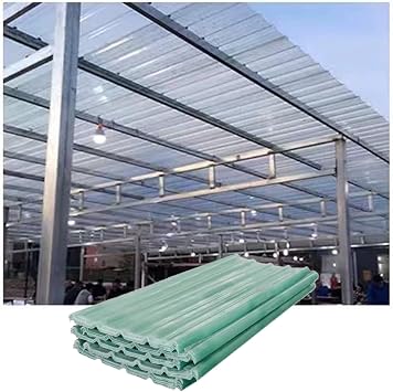QWEASDF Transparent Roofing Sheet,FRP Daylighting Panels,Corrugated Roofing Material, Sunroom Daylighting Plate,for Canopy Balcony Carport, Easy Cut Covering Panel3pcs,0.9 * 1.7M/35 * 67IN_1MM