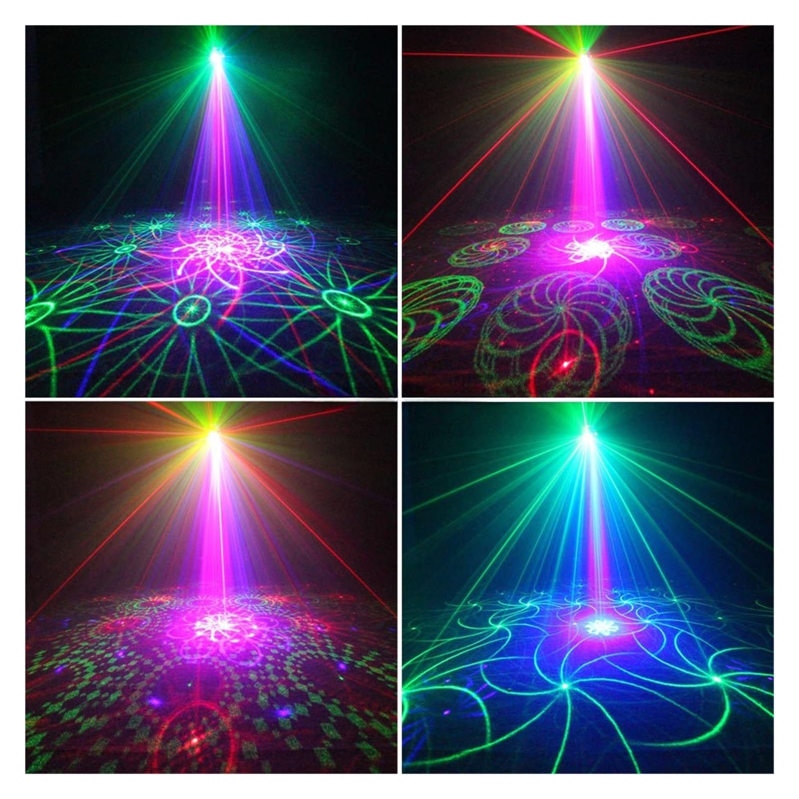 Luci DJ, Mini RGB 5 fori 128 modelli proiettore LED blu Club Home Party Bar DJ Disco Xmas Dance Stage Effect Light N60T155 per feste, bar, club, matrimoni, Halloween, Natale