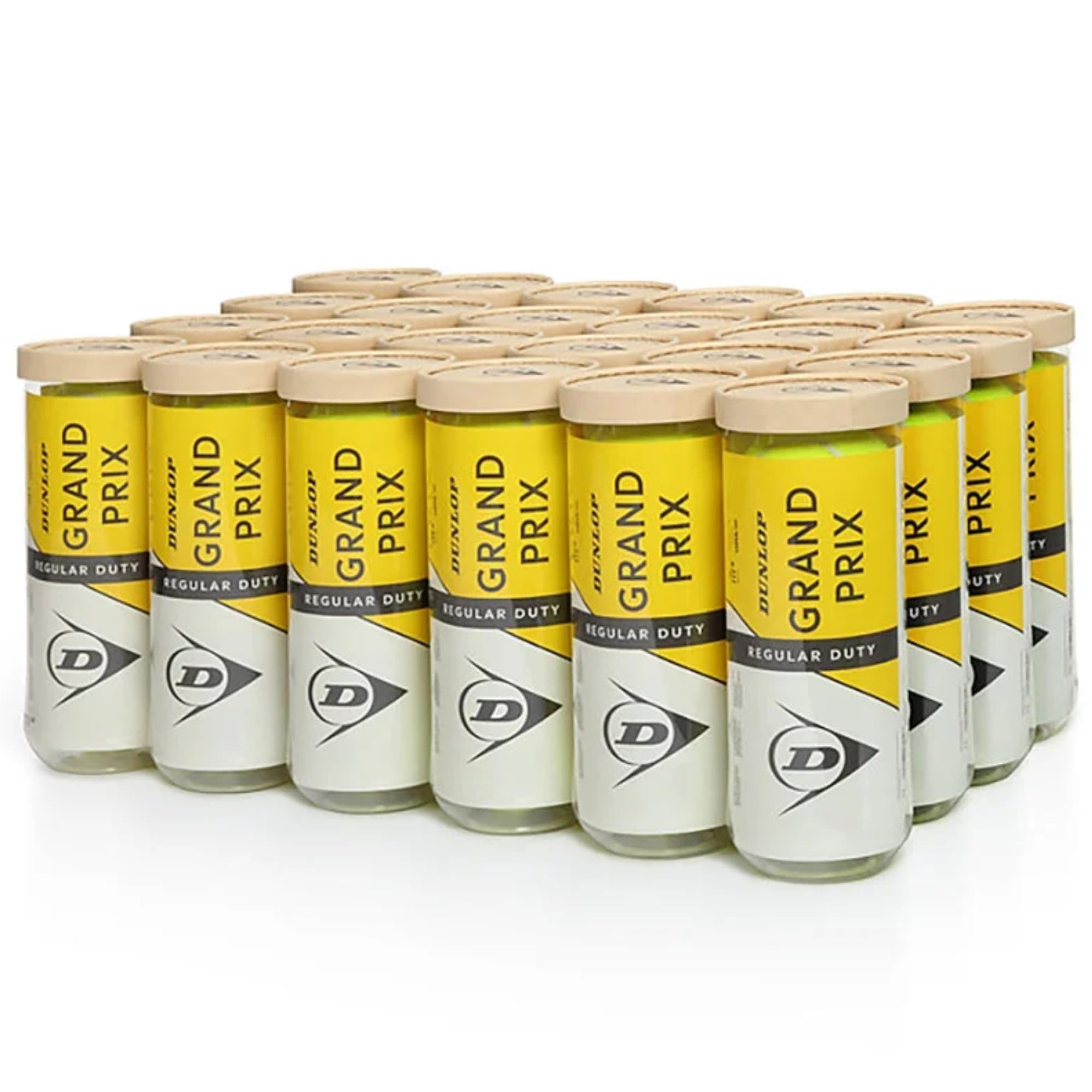 Dunlop Sports Grand Prix - Pelotas de tenis - Caja de 24 latas (72 pelotas) - Uso regular y extra resistente