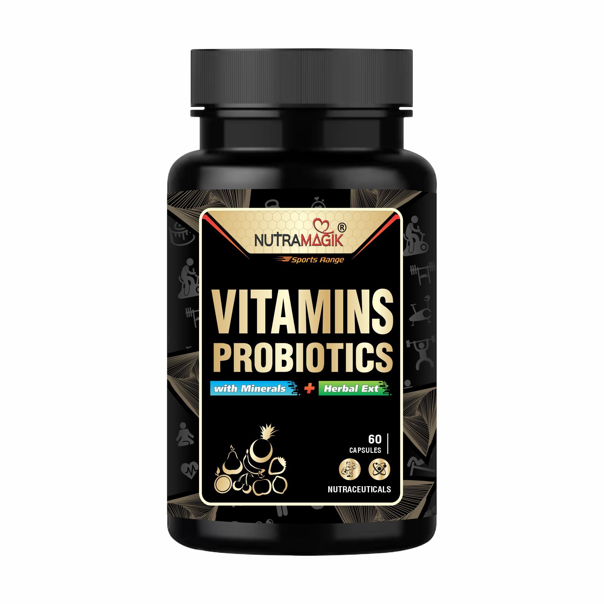 Multivitamin Multi-mineral, Antioxidant, and Probiotics with Herbal extract blends- 60 Capsules