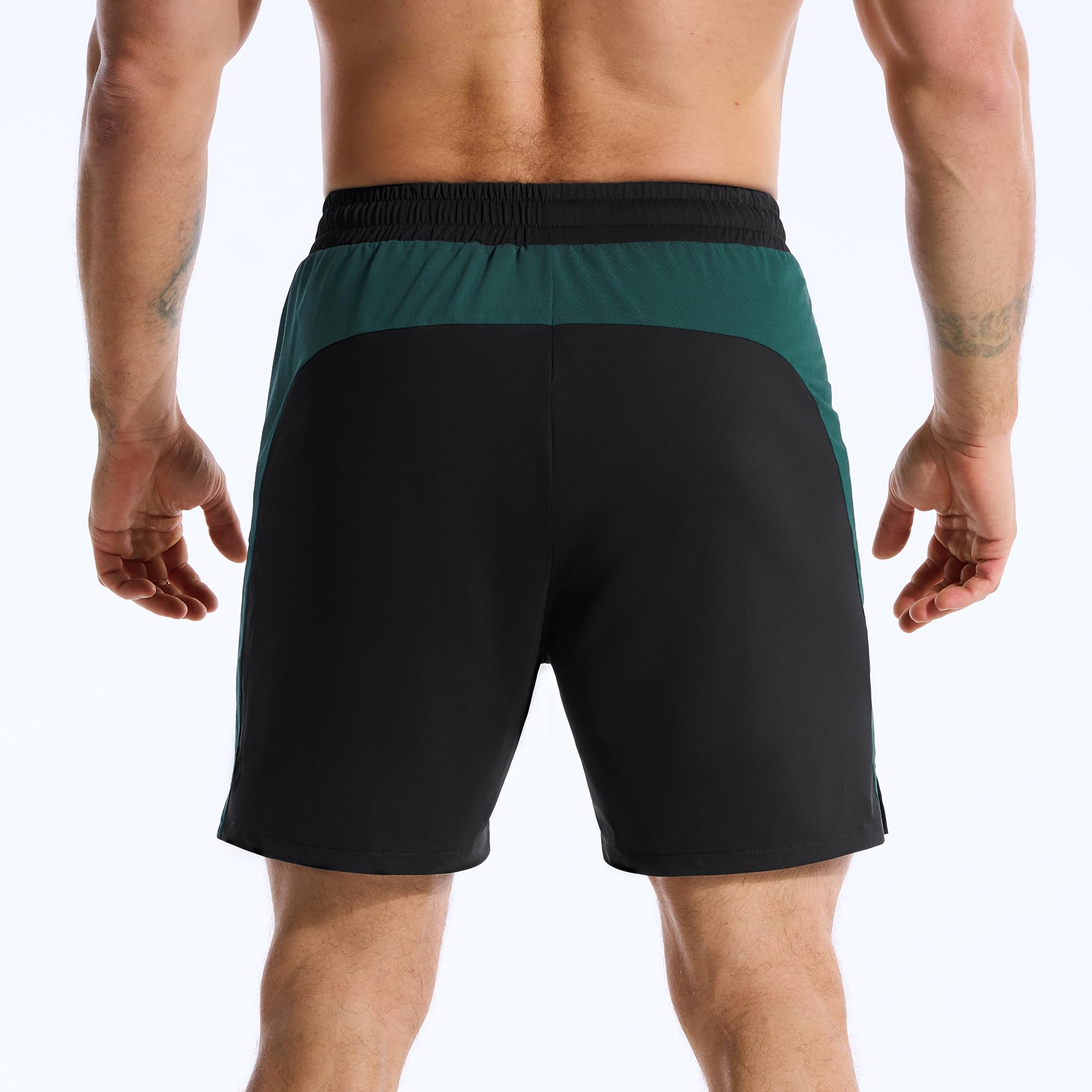 BROKIG Leichte Sporthose Herren Kurz, Schnell Trocknend Laufhose Herren Kurz Workout Gym Shorts mit Reißverschlusstasche