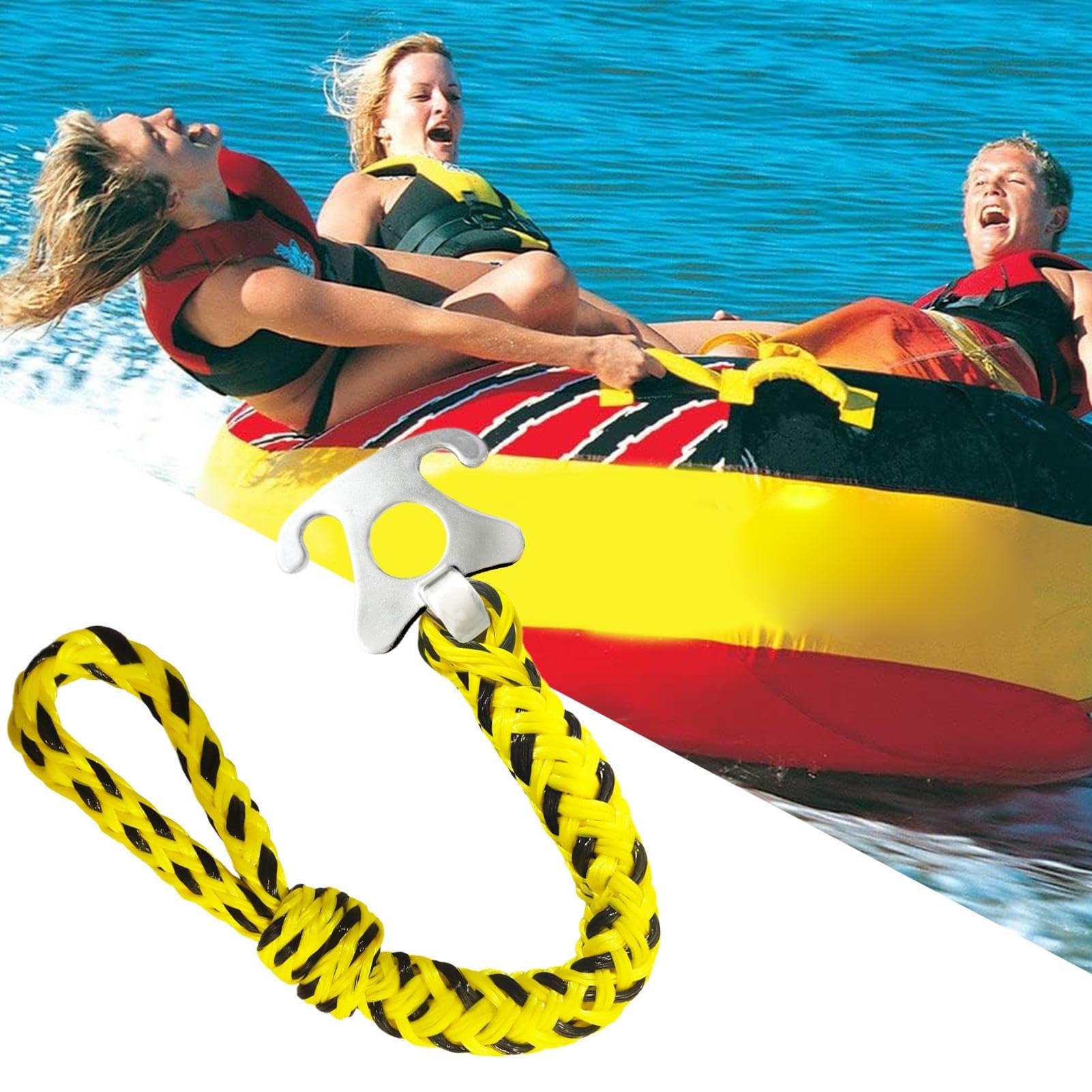 Corde de Remorquage pour Bouée Tractée - Corde Flottante pour Bouées | Attache Rapide et Facile d'Accessoires pour Pêche, Amarrage et Wakeboard