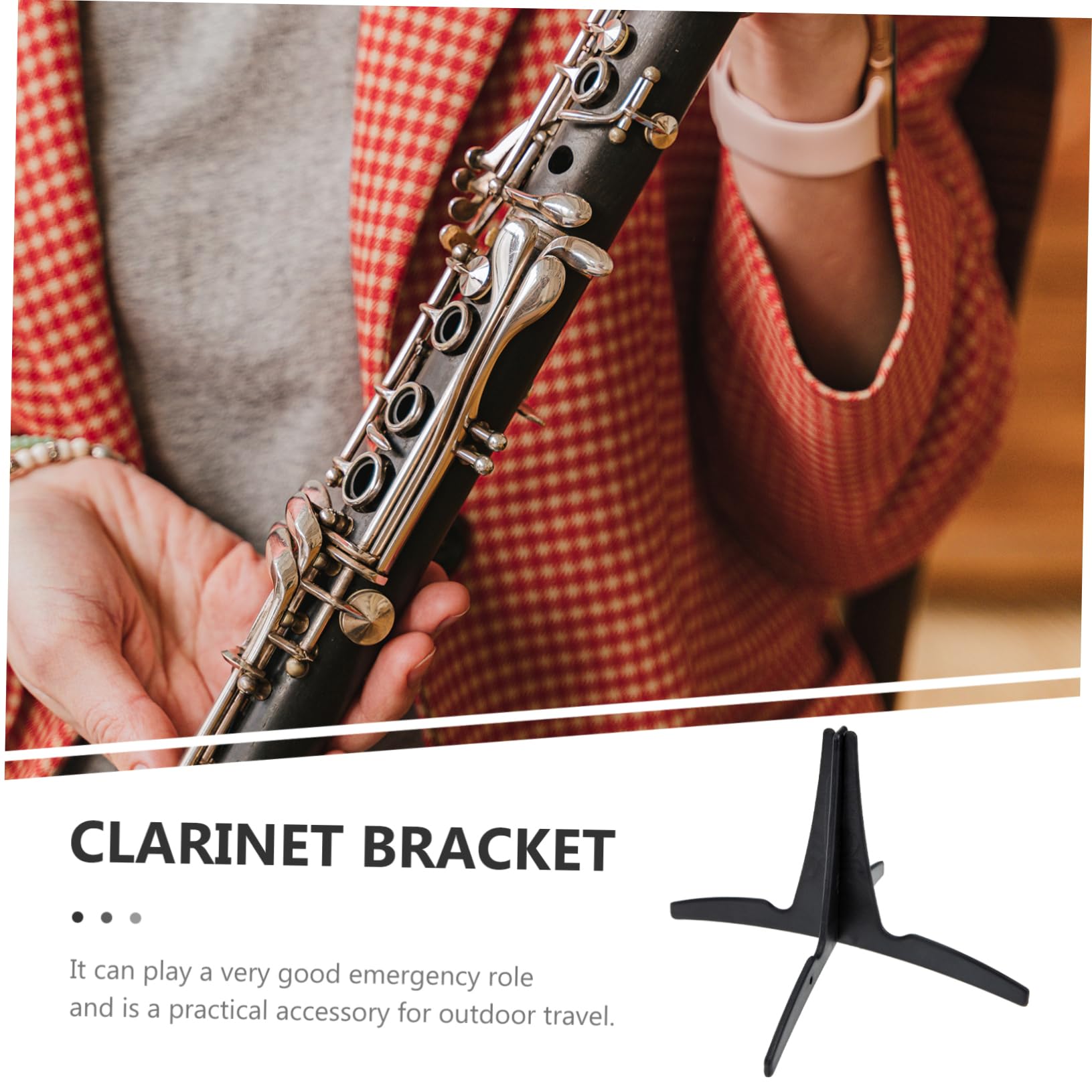 SUPVOX 2pcs Clarinet Stand Detachable Bracket Portable Clarinet Holder 4-leg Design Durable Material