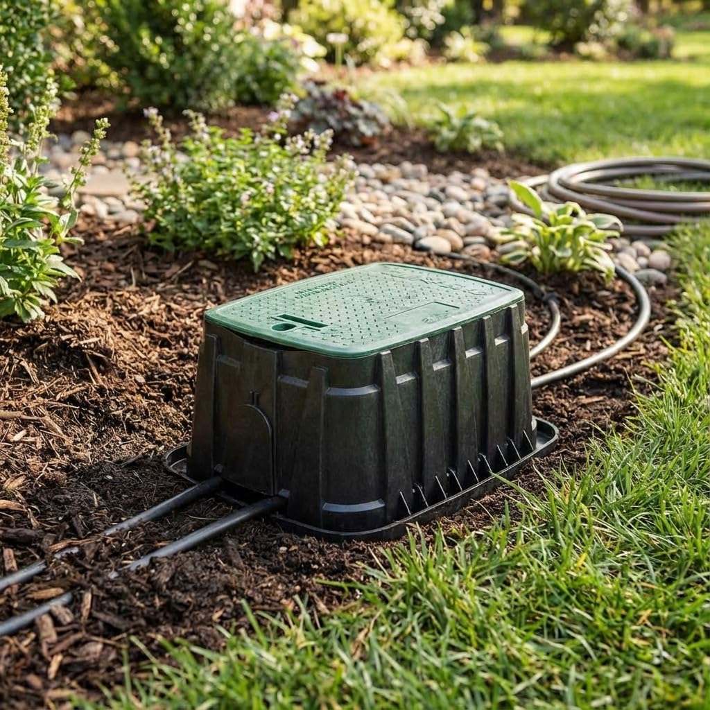 Suinga - Arqueta de riego para jardin Jumbo Rain Bird, Medidas Largo 70,1 x Ancho 53,3 x Alto 30,7 cm.