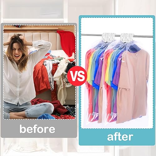 Miniatura 2 de Huhumy Bolsas de mudanza de ropa de alta resistencia de 24 x 40 pulgadas para transportar ropa de forma segura sin plegarse, resistentes al agua,