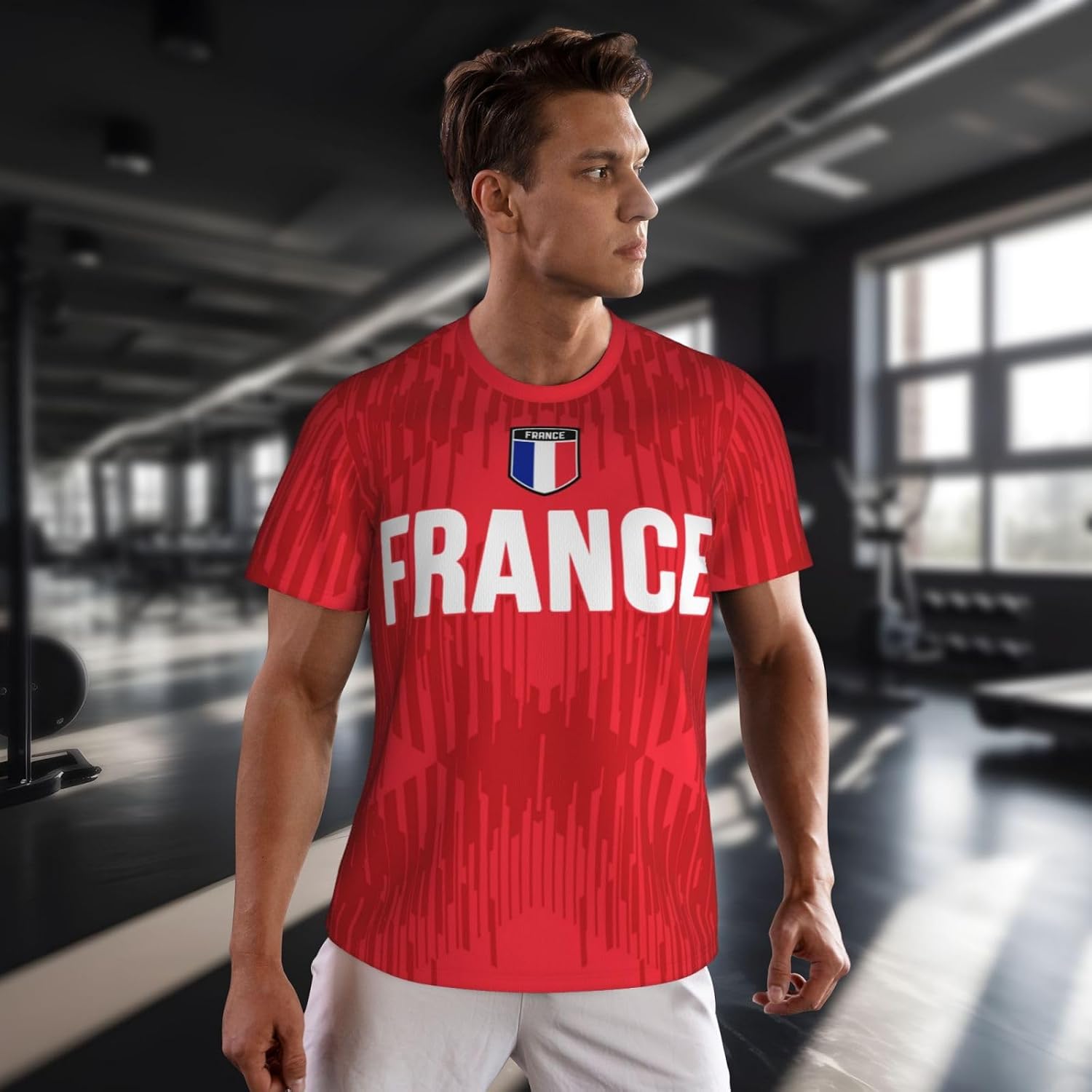 France Team Sports Mesh T-Shirt Jerseys for Running Cycling Soccer Fans Tennis Fitness