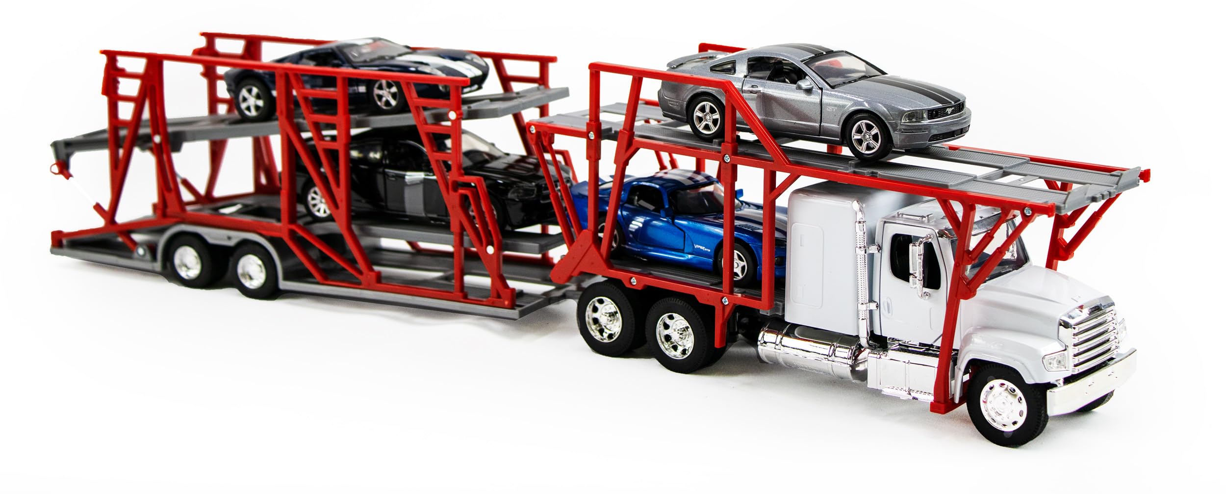 Caminhão Cegonha Freightliner Classic Xl 1:32 New Ray Preto