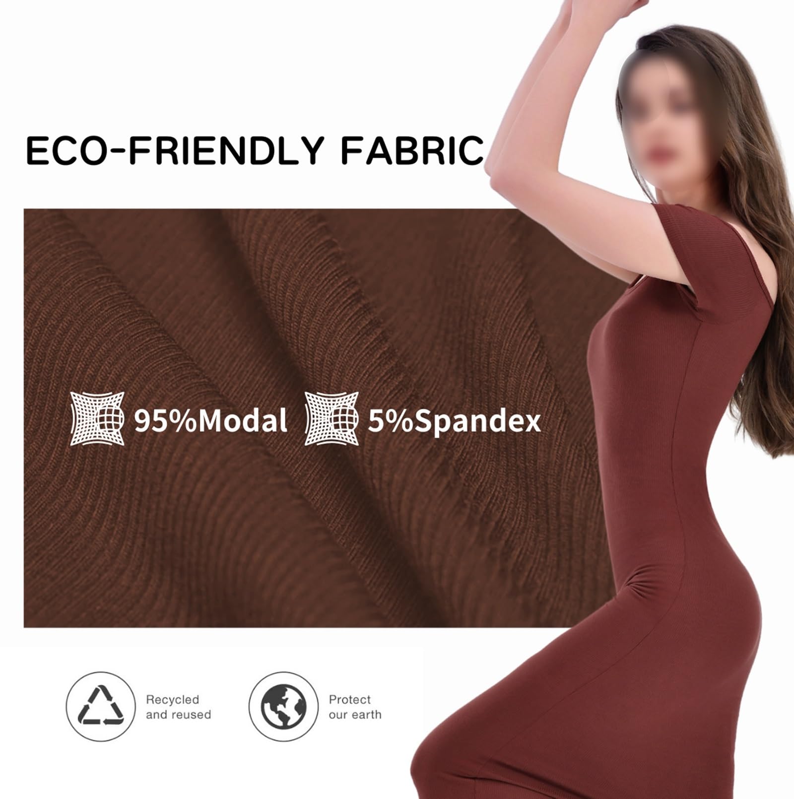 HLTYGWX Vestido Lencero Moldeador para Mujer, Vestido Largo con Control de Barriga y Abertura en la Espalda