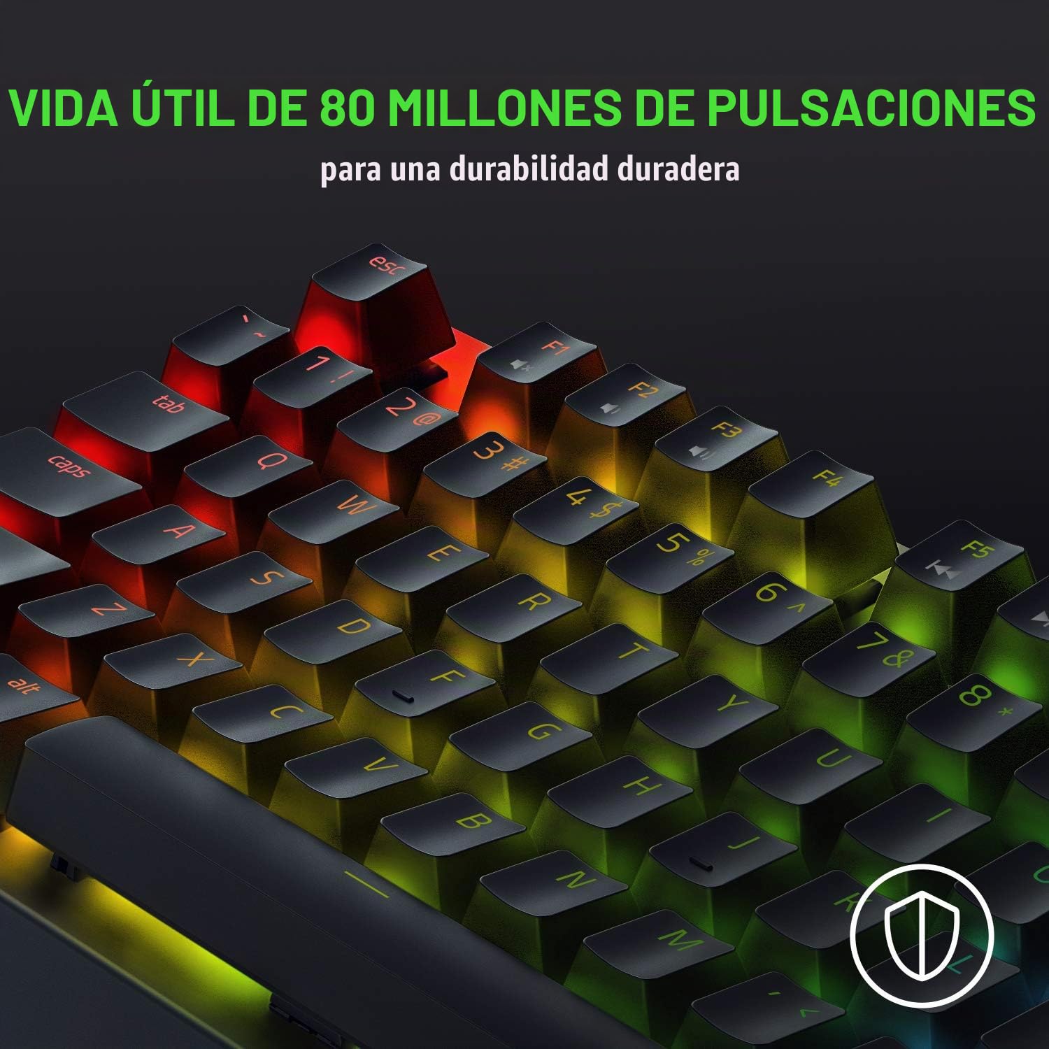 Razer BlackWidow V3 Tenkeyless - Teclado mecánico para juegos, Teclado Gaming Compacto con interruptores mecánicos, iluminación cromática RGB, gestión de cables, Teclado US