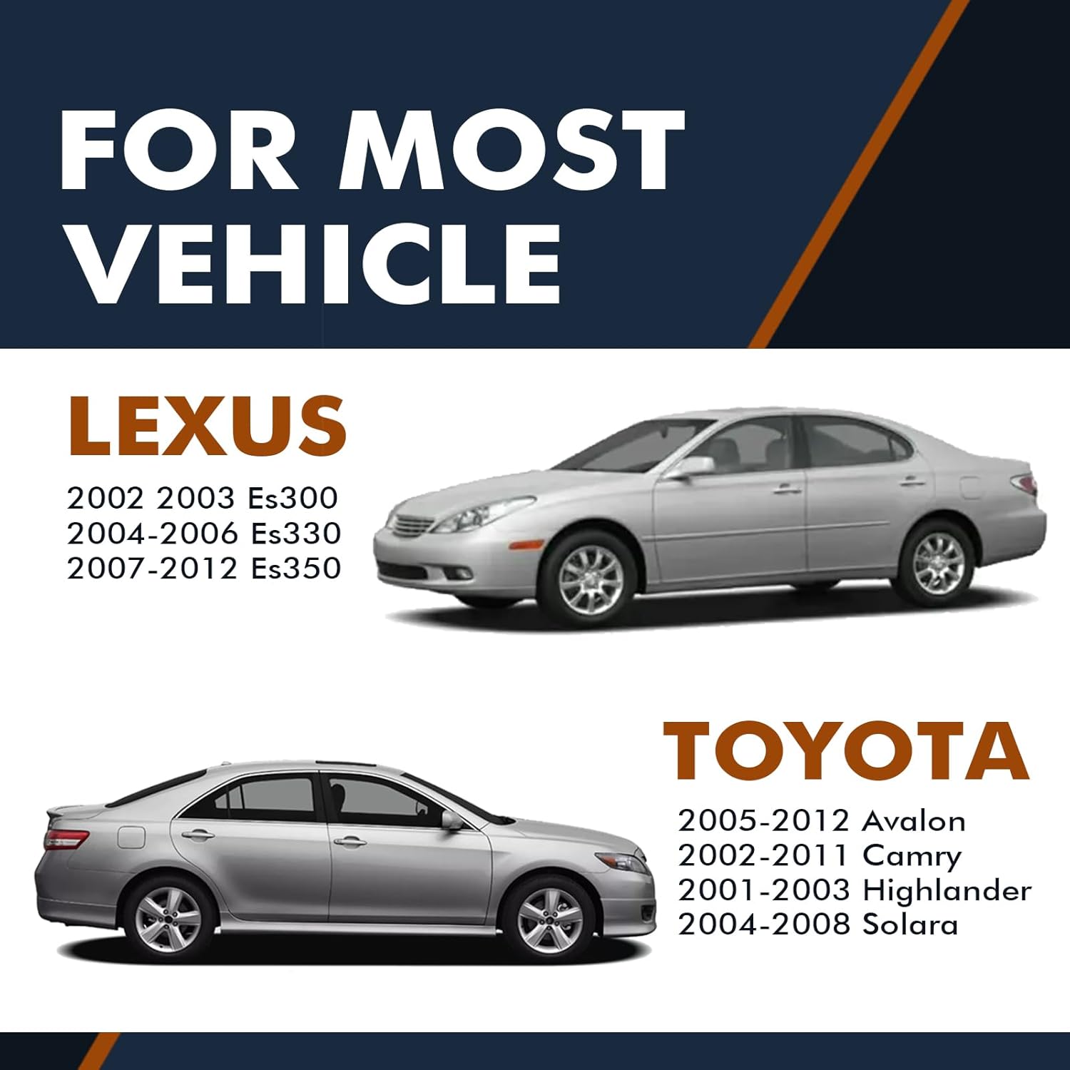 PM Auto Pair of 2 Rear L-R Wheel Hub Bearing Assembly Replacement for 2002-2011 Toyota Camry