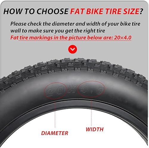 Miniatura 3 de MOHEGIA Kit de repuesto de neumáticos de bicicleta Fat Bike con neumáticos eléctricos plegables de 2026 x 4.0 pulgadas para bicicletas de montaña de