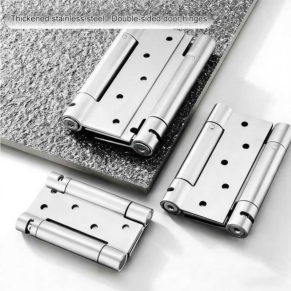 Porte battante intérieure en bois massif, porte de séparation de cuisine avec charnières et fermeture automatique pour bar et escaliers, taille et options de design personnalisables disponibles