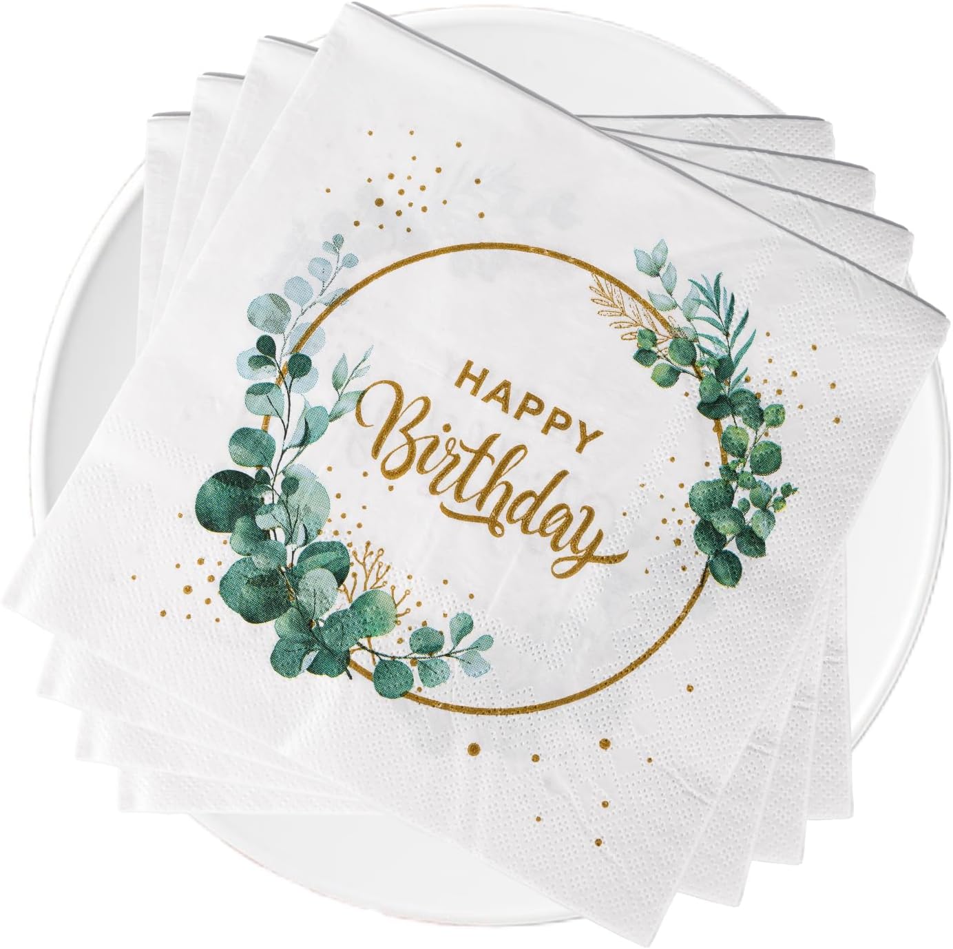 Hochzeit Servietten 32 Stück - Herz Eukalyptus Design 33x33 Cm | Tischdeko Für Wedding Valentinstag