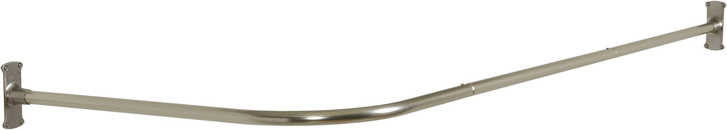 66"L x 28"W Never Rust Aluminum L Shaped Corner Shower Rod- Polished Chrome