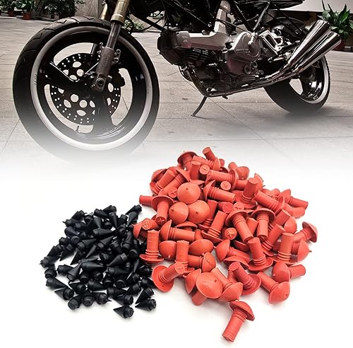 Miniatura 7 de VideoPUP 85 piezas en forma de hongo Reparación de neumáticos, color rojo niversal bala de goma para reparación de neumáticos de bolsillo tapones