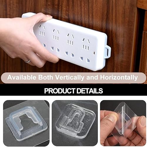 Miniatura 4 de Juego de 20 ganchos adhesivos de doble cara, ganchos de pared de doble cara para colgar, ganchos autoadhesivos, ganchos para colgar fotos, sin