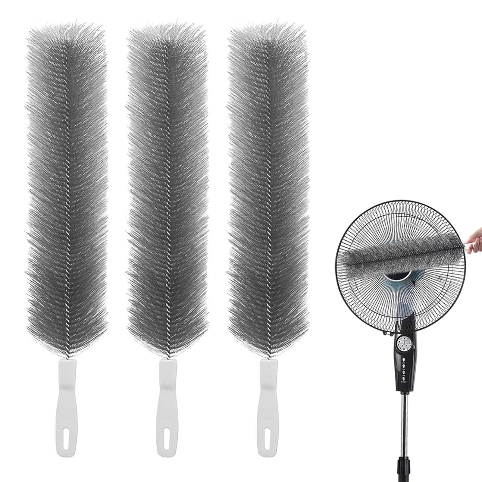 4 Cepillos de Limpieza para Ventiladore, Plumero de Microfibra Flexible, Plegable y Lavable, Apto para Diversos Rincones y Grietas