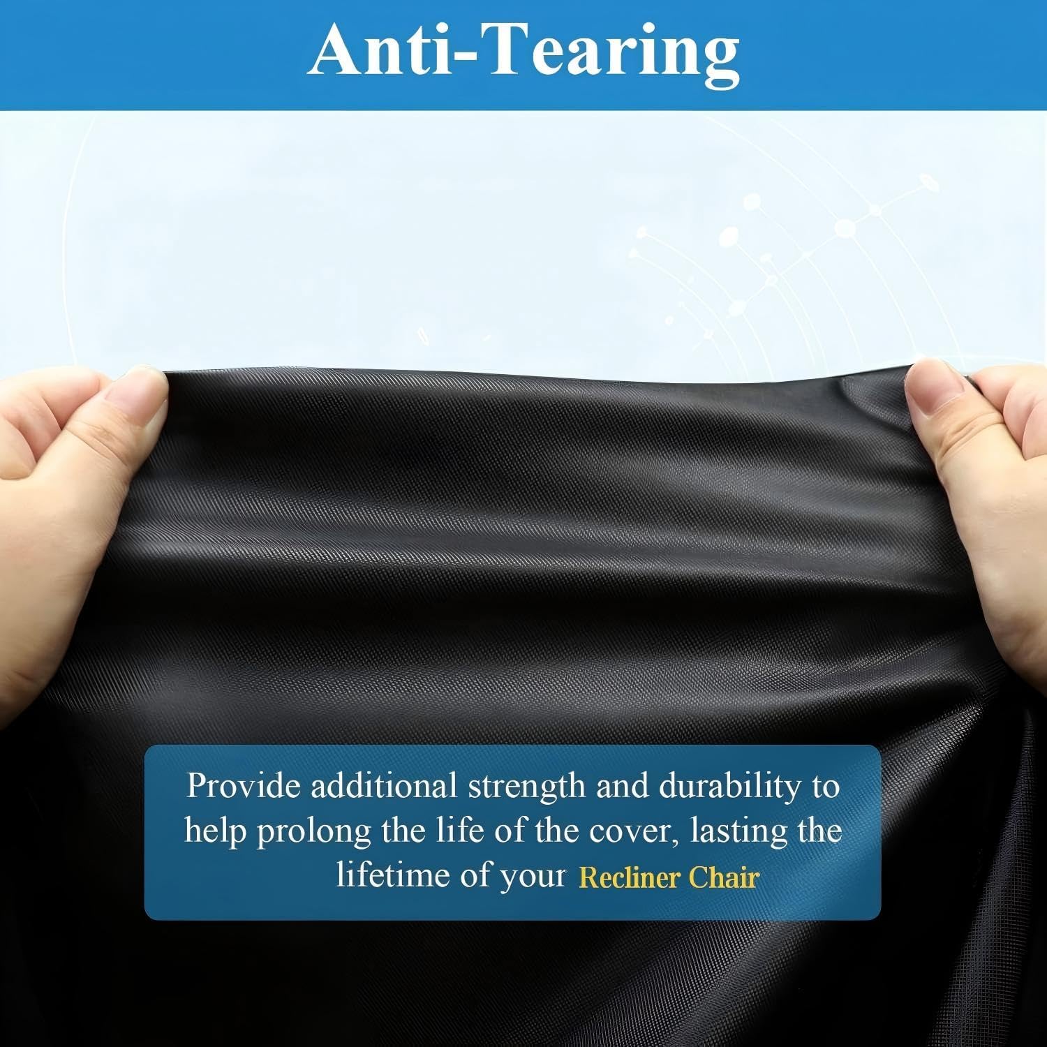 Recliner Chair Cover, Outdoor Waterproof Chair Cover, Heavy Duty Dustproof Patio Furniture Protective Covers for Leather Recliner, Black 31.5 x 31 x 41 Inch