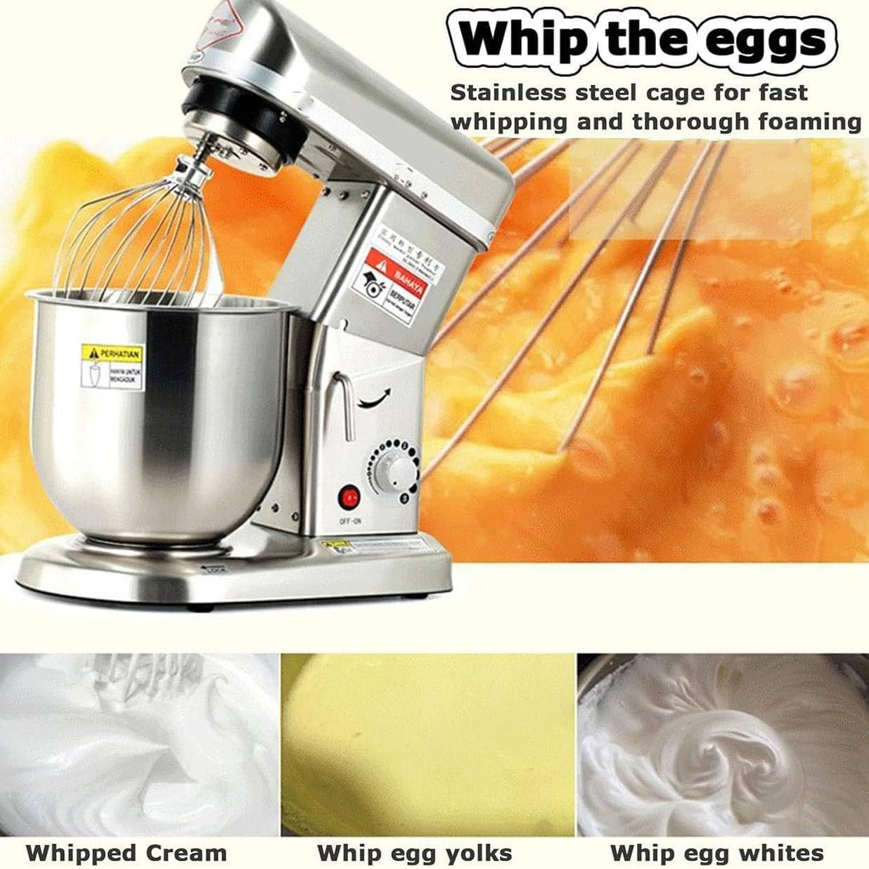 Impastatrice Elettrica da Cucina, Impastatrice a Spirale, Impastatrice per Torte 3 in 1,con Gancio per Impastare, Frusta, Frusta e Ciotola per Panificio Pizzeria Ristorante,7L