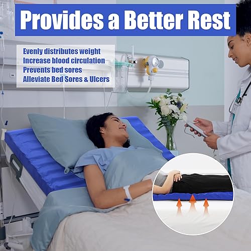 Miniatura 5 de MABOZOO Cubrecolchón impermeable para úlceras, forma de onda, colchón médico para camas de hospital, almohadilla de espuma para el cuidado de