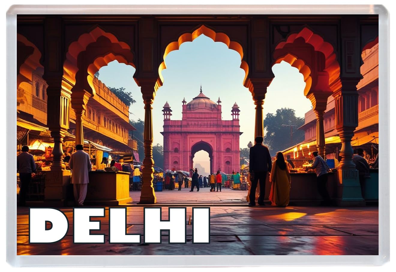 Baked Bean Store Multicolor Delhi - Jumbo Artistic Fridge Magnet 96 X 67Mm