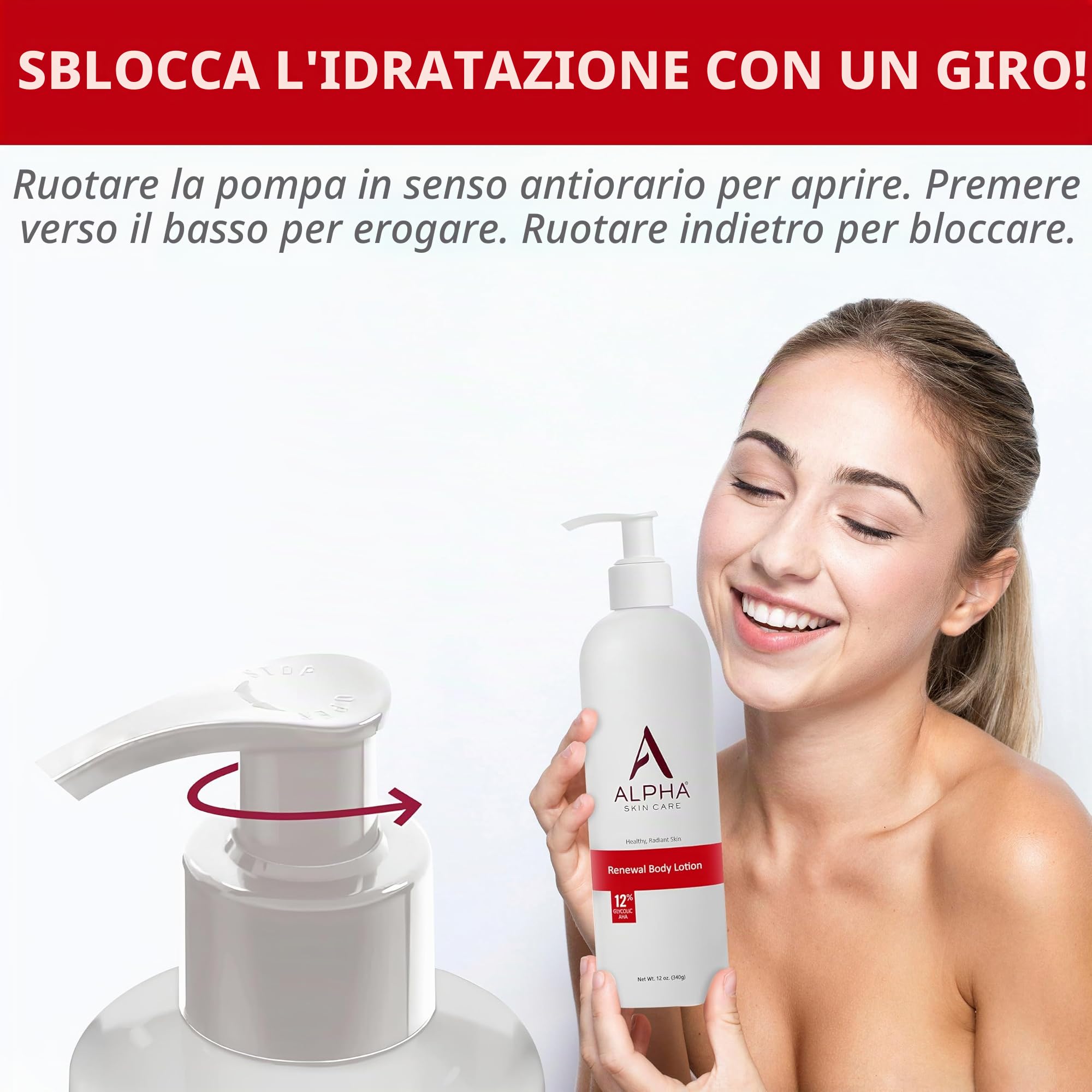 Cura della pelle alfa 735379152318 Lozione per il corpo di rinnovamento, 12 once