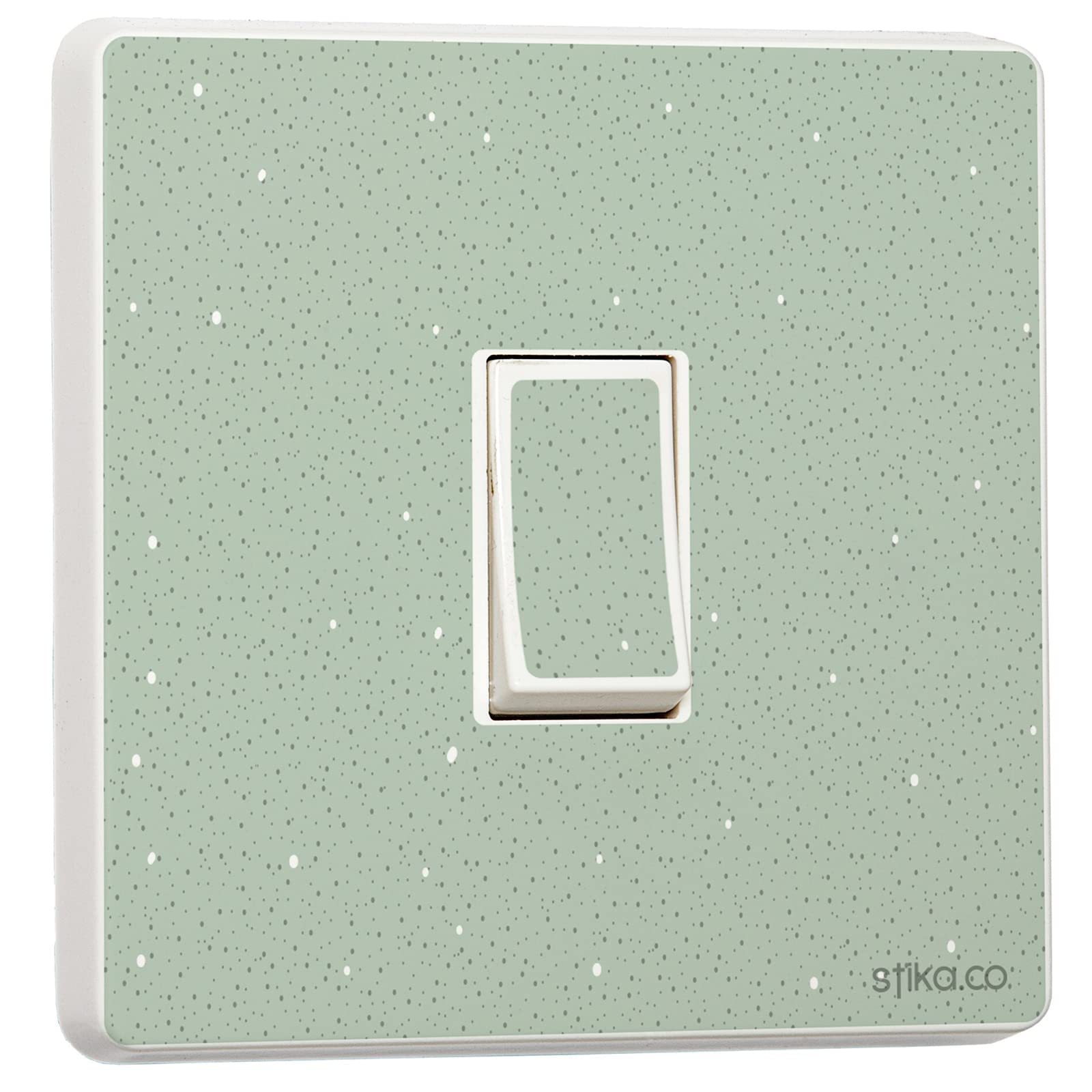 stika.co Pack of 2 Teal Dots, Fun Print - Single Light Switch Cover Sticker - Self-Adhesive Vinyl Room Decor - Home Decor Improvements