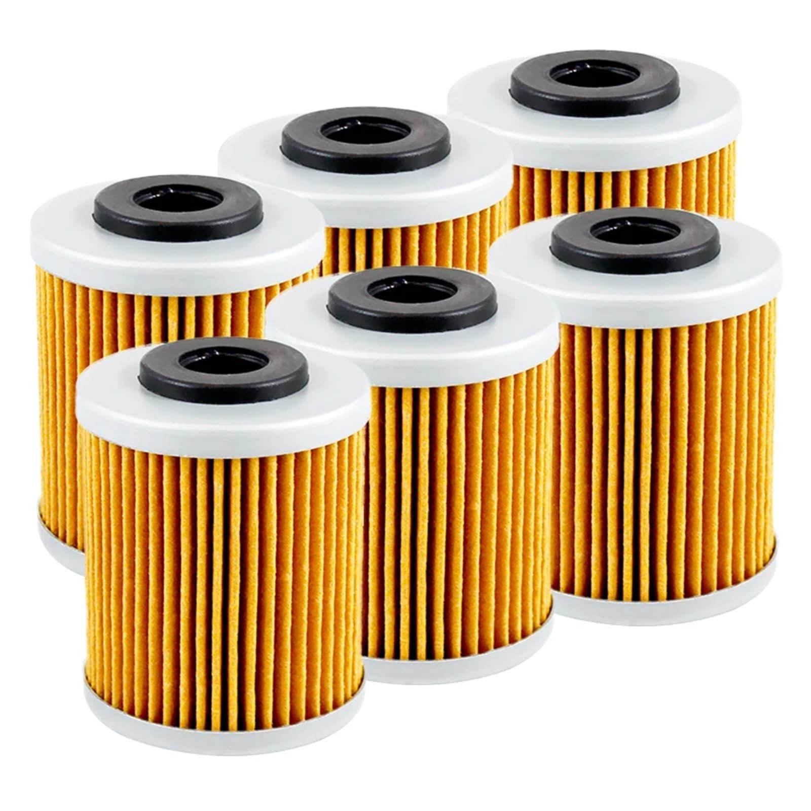 filtr oleju ze stopu filtr oleju motocyklowego Do SX XC SXF XCW XCG SXS SMS Racing 250 400 450 520 525 540 560 2000-2008 filtr oleju(6pcs-yellow)